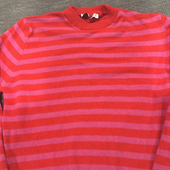 Zara Fun Red & Pink Striped Sweater 
Like new - Picture 5 of 5